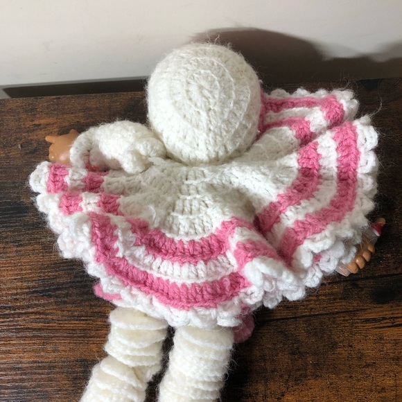 Crocheted Girl Mid Century Doll - Picture 5 of 6